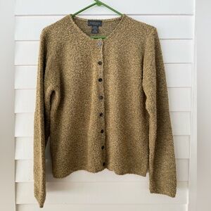 Van Heusen | Textured Bouclé Button Front Cardigan Sweater Size Medium